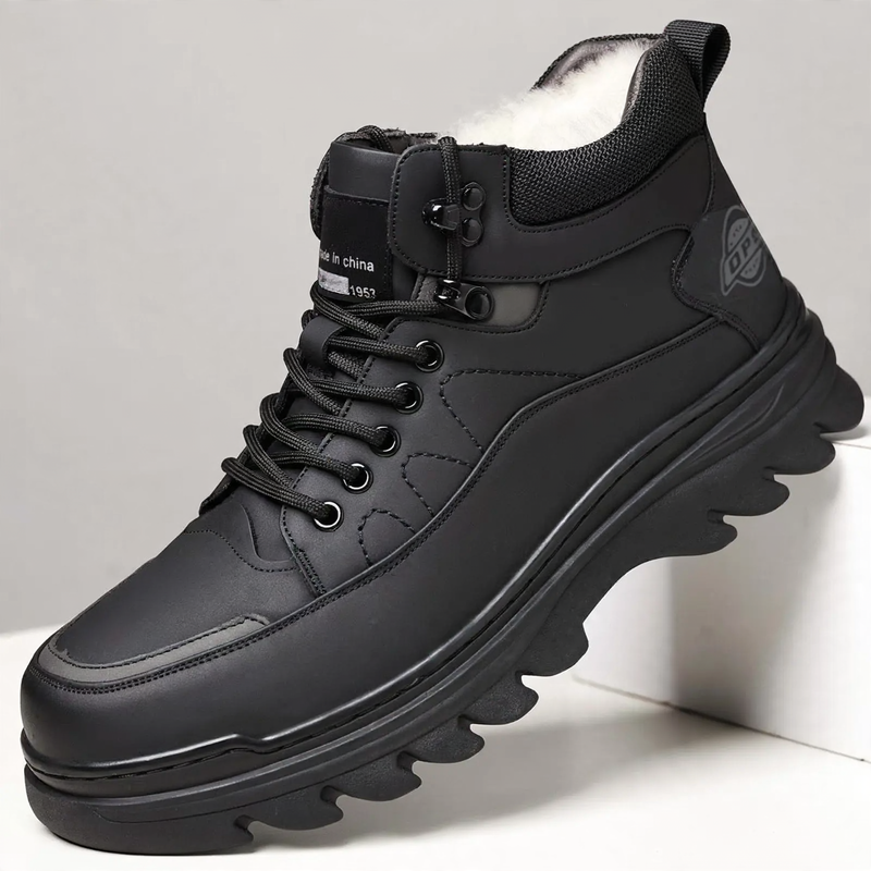 Padded men's winter boots, non-slip