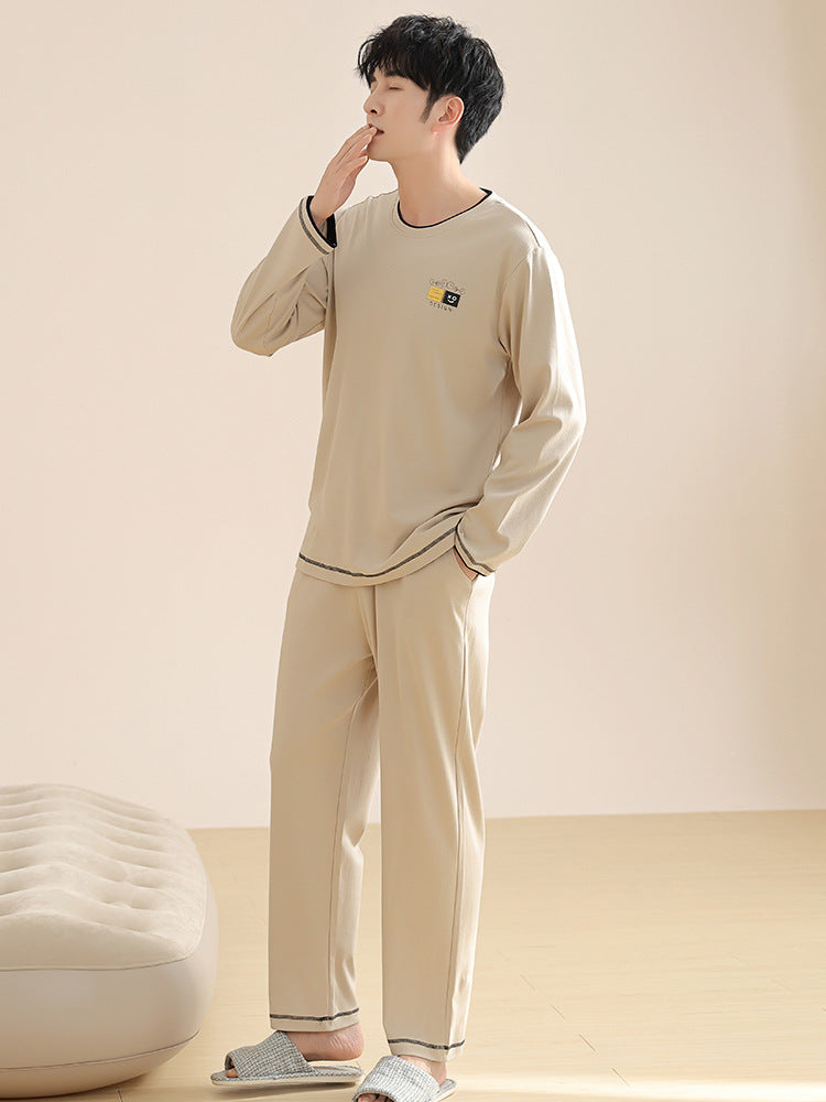 Loose men's cotton pajamas