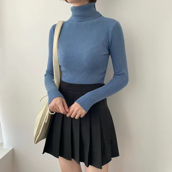 Women's turtleneck sweater, long-sleeved, plus sizes
