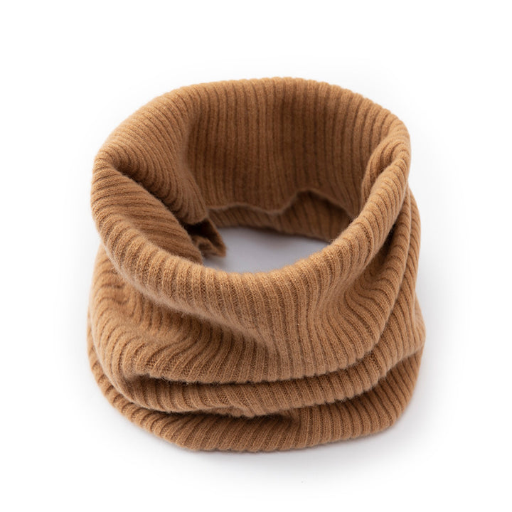 Merino wool tubular scarf, knitted