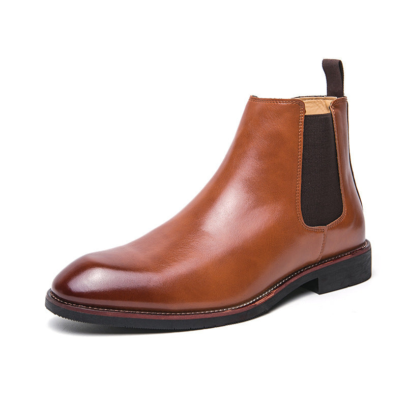 Padded Chelsea boots for men, synthetic leather