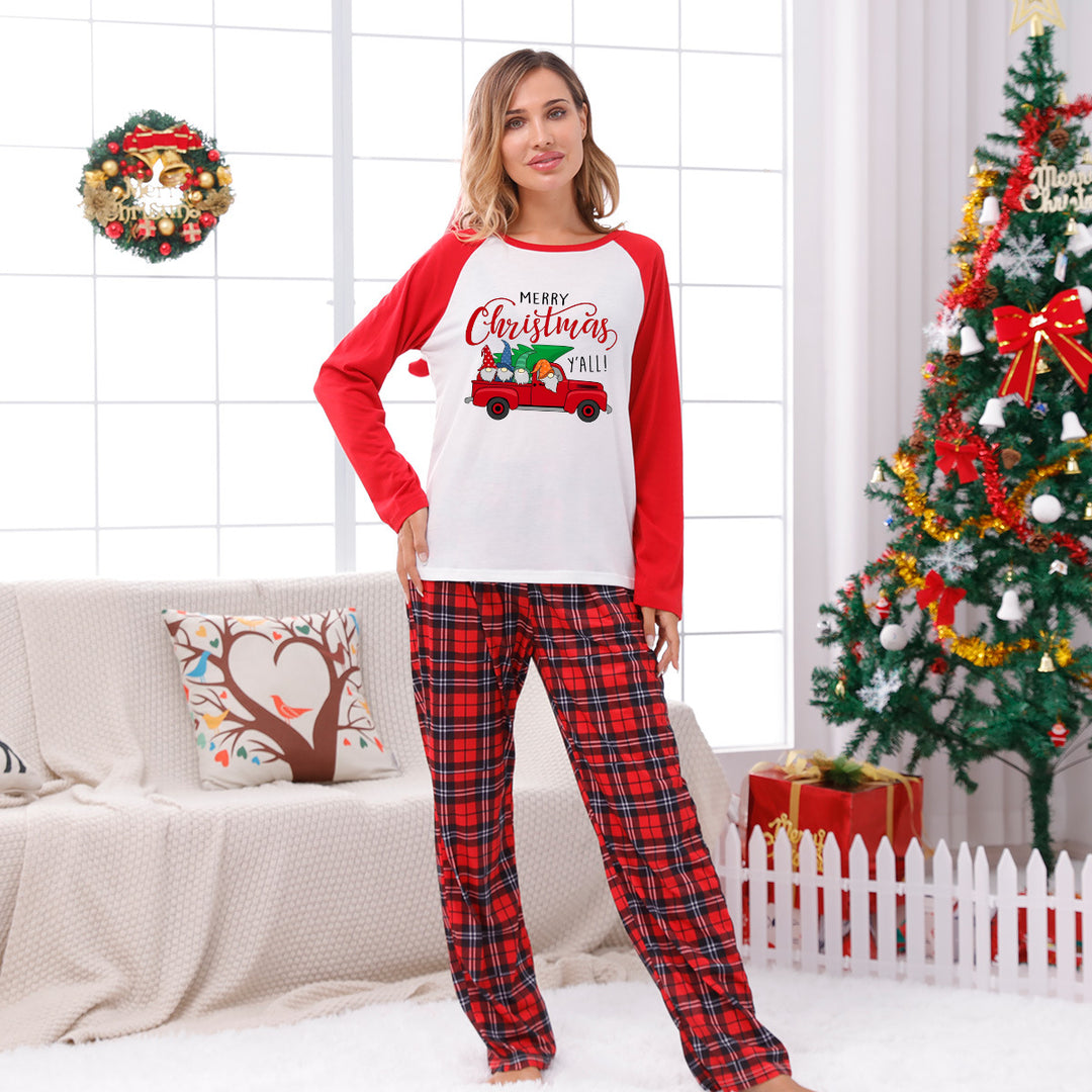 Family Pajama Set with Check Pattern