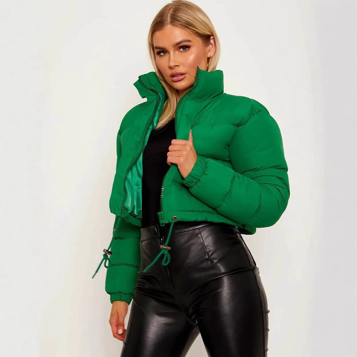 Padded women's quilted jacket in oversized look