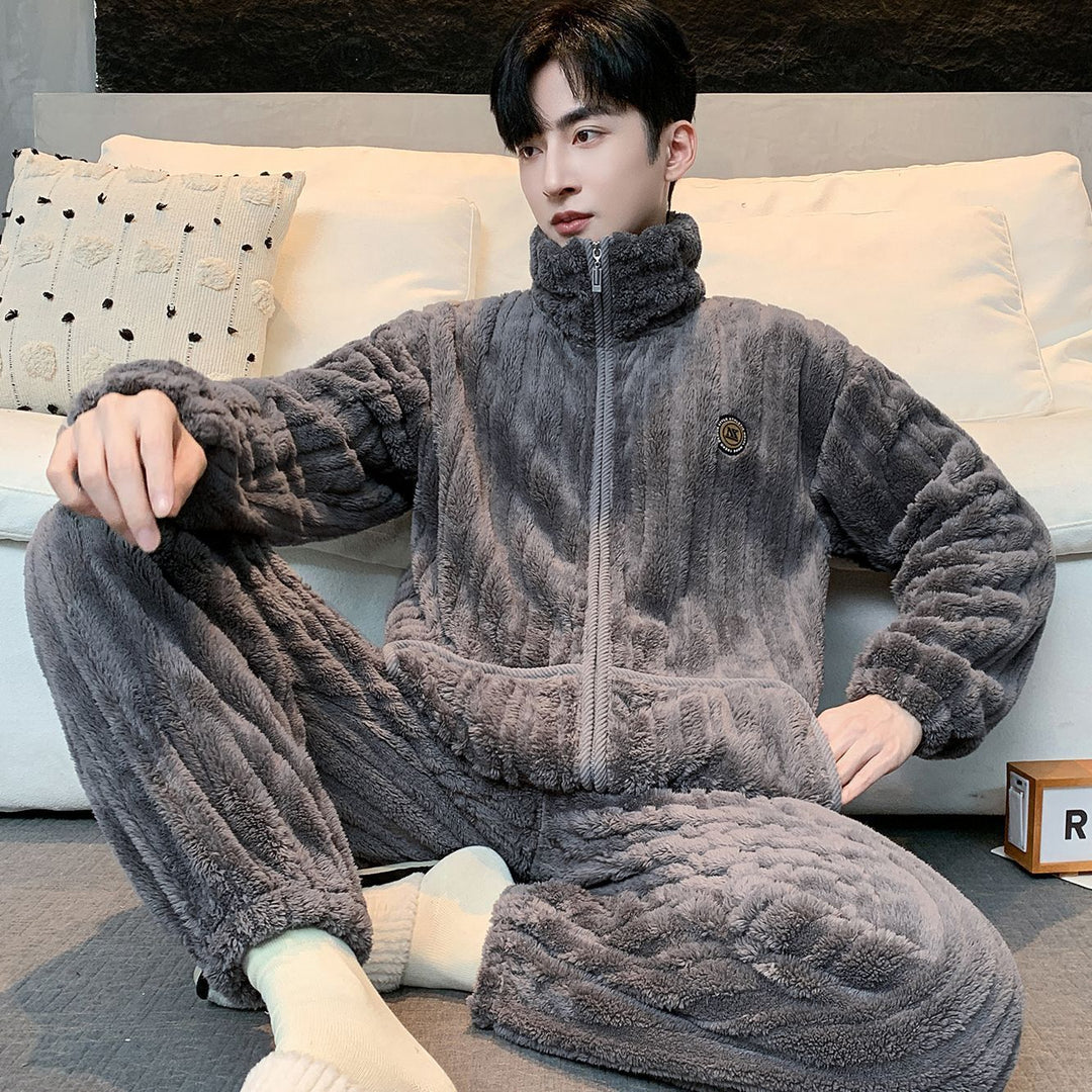 Men's House Suit, Flannel, Snowflake Look