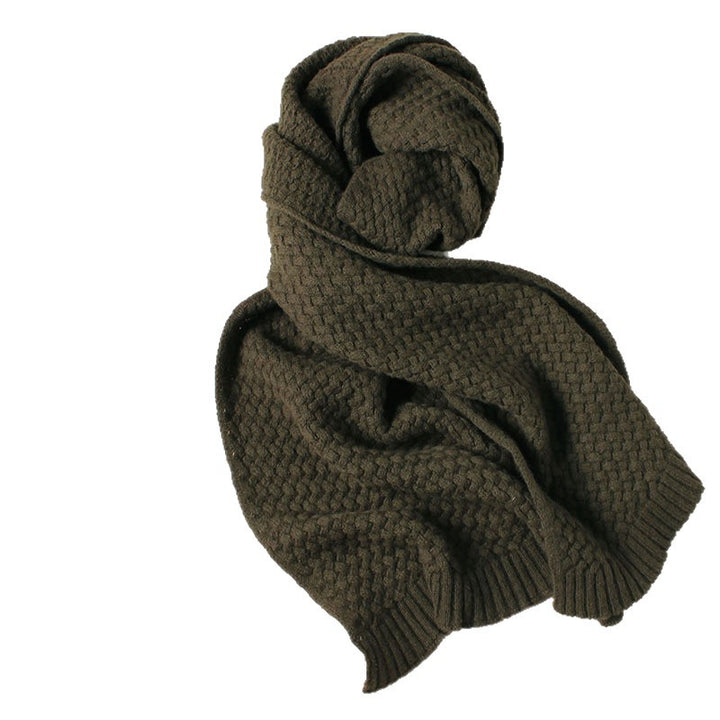 Knitted scarf made of pure merino wool, 185 cm