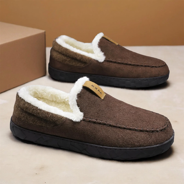 Padded men's slip-on boots, warm, non-slip