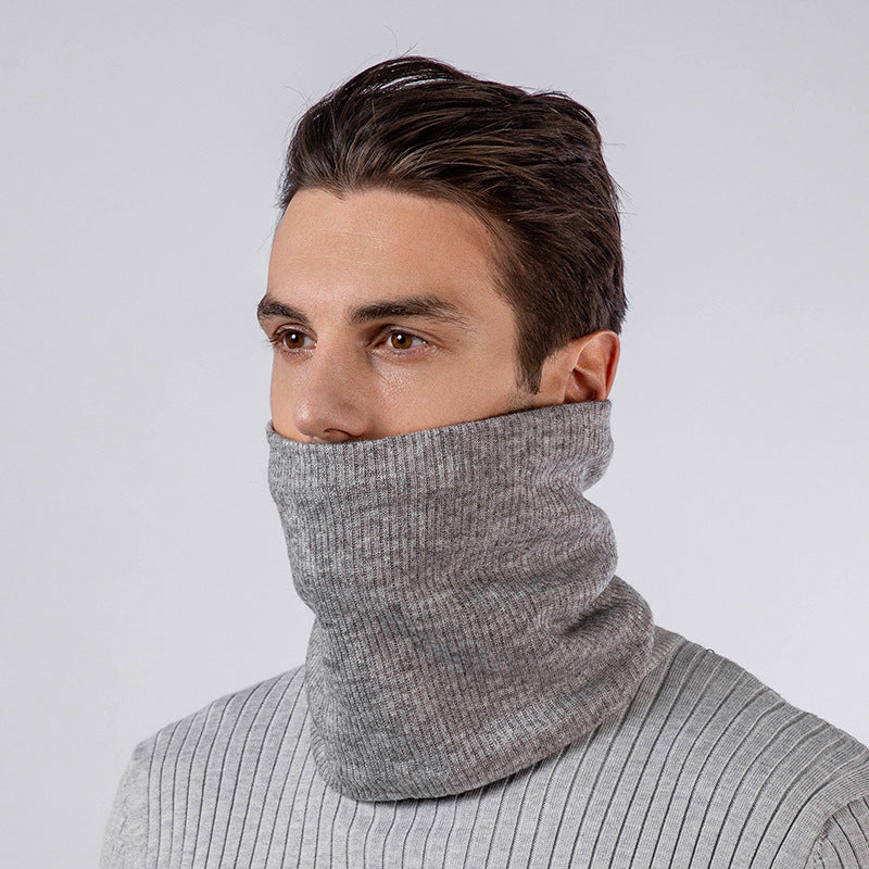 Padded tubular scarf, double-layered, warm