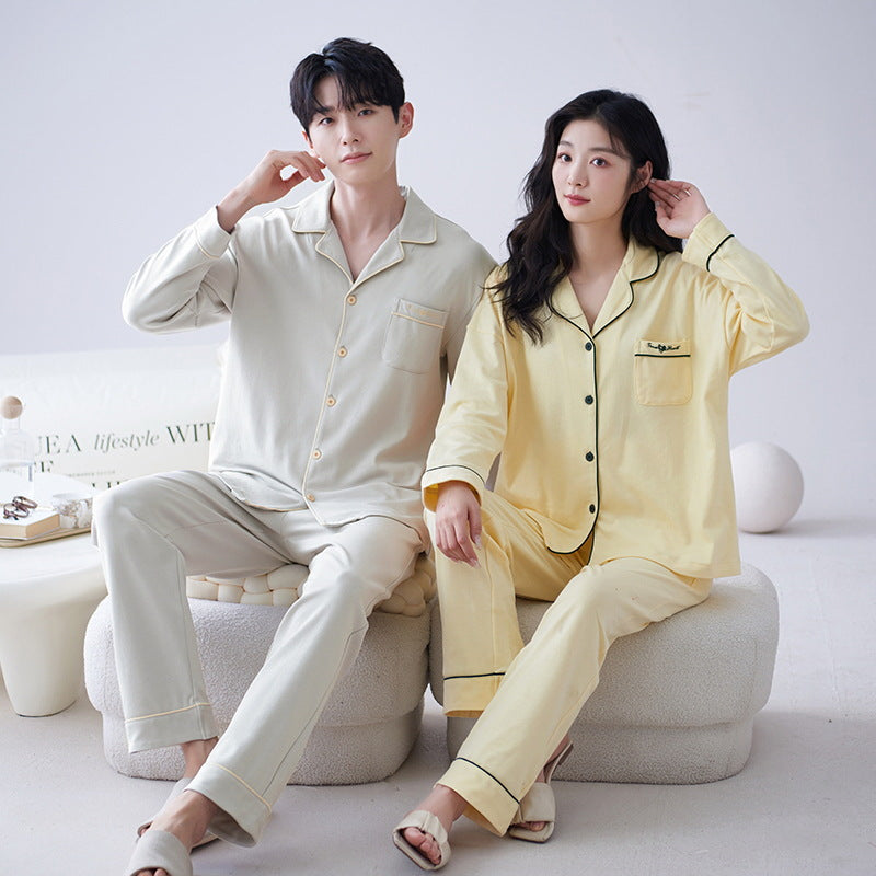 Partner pajamas made of 100% cotton, long-sleeved