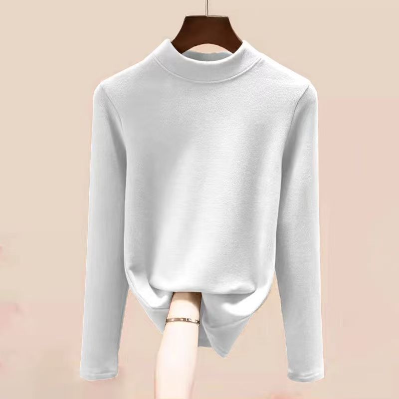 Women's thermal undershirt, half-high collar, lined