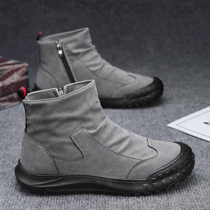 Men's Martin boots, lined, in suede look