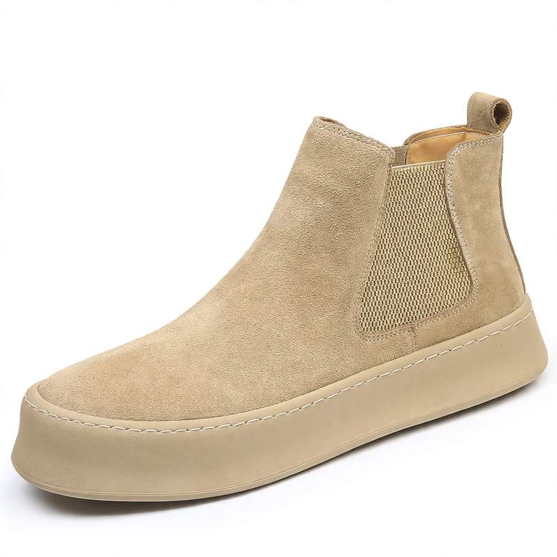 Men's Chelsea boots made of genuine leather, lined