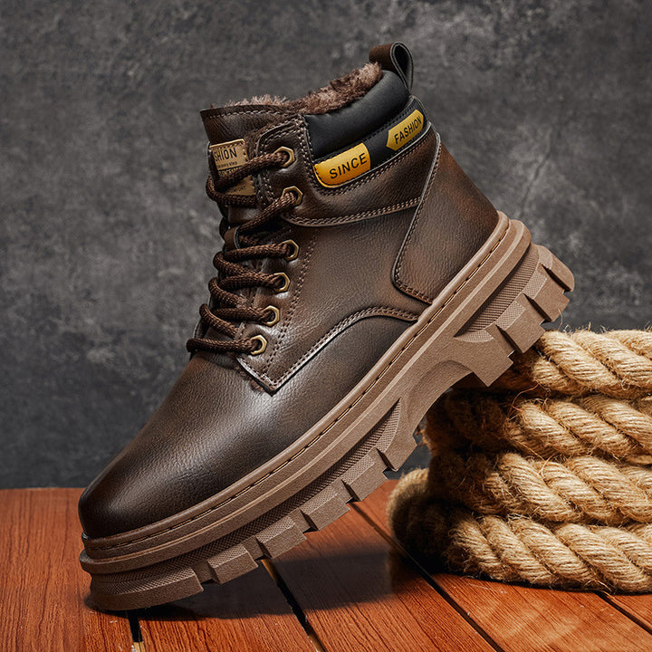 Men's work boots in British style, non-slip