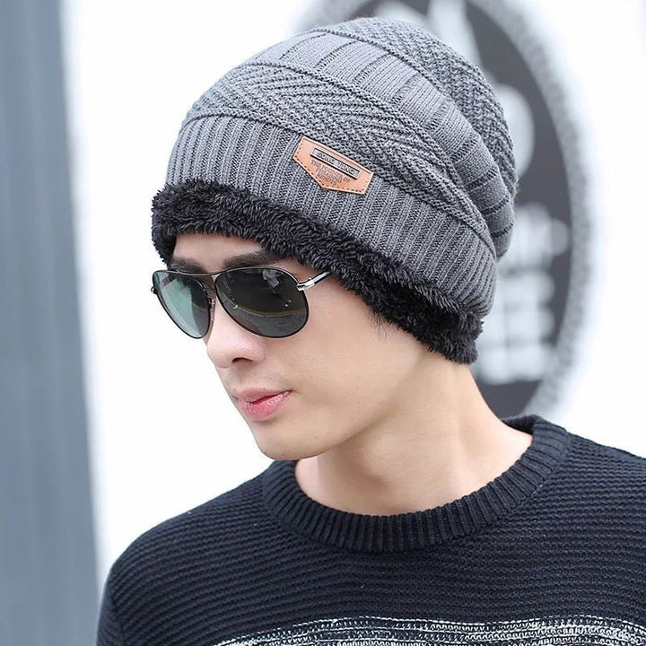 Men's Knit Beanie and Scarf Set, Lined, Warm