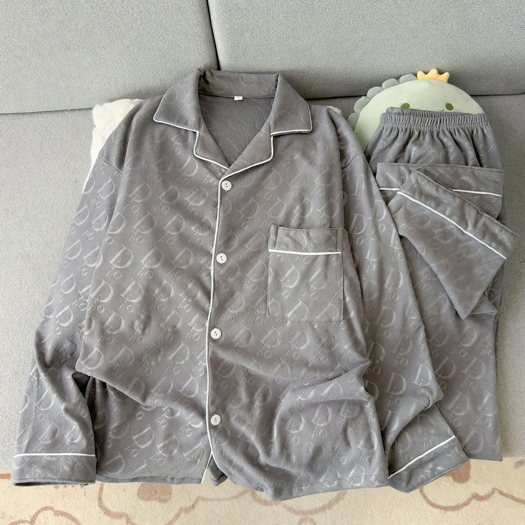 Men's Pajama Set, warm thermal material, loose fit
