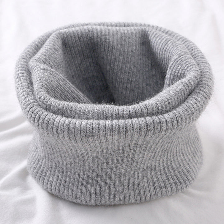 Knitted tube scarf, lined, for men and women