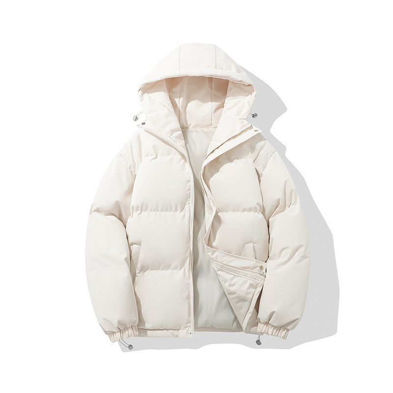 Men's padded jacket with hood, lined, windproof