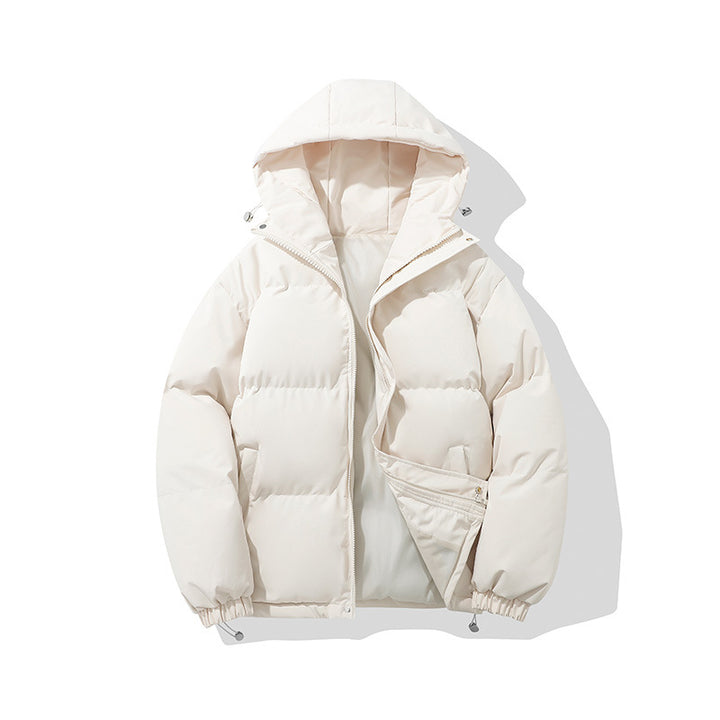 Men's padded jacket with hood, lined, windproof
