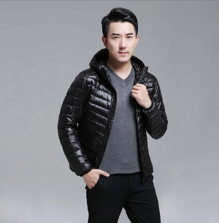 Light men's winter jacket, lined