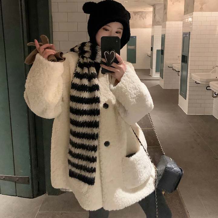 Women’s Sheepskin Jacket, Casual Leisure Style