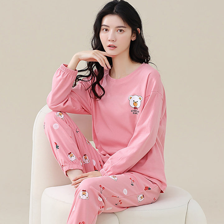 Reversible cotton pajamas, long sleeves