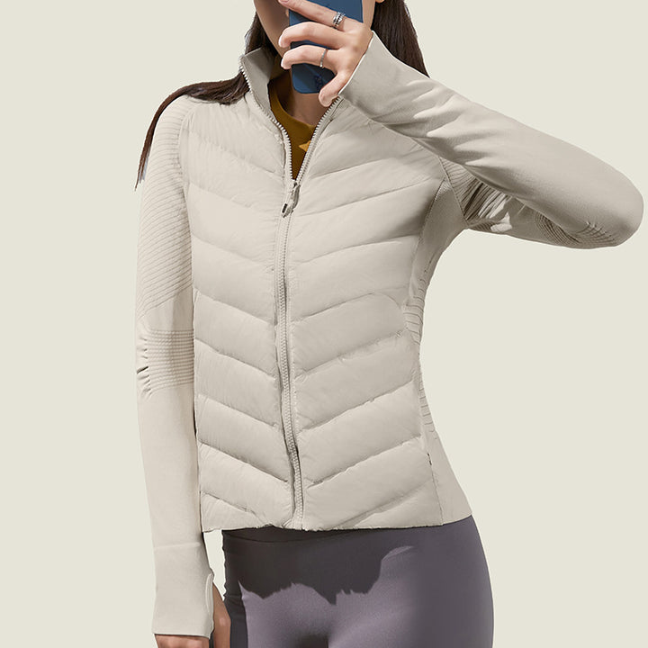Women’s down jacket, white goose down, slim fit