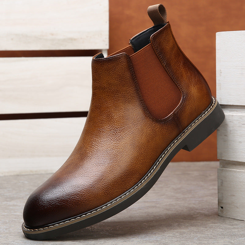 Men's Chelsea boots, vintage style, non-slip