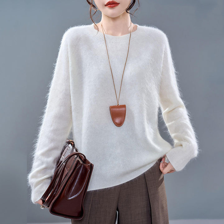 Ladies knit pullover made of soft wool-cashmere mix