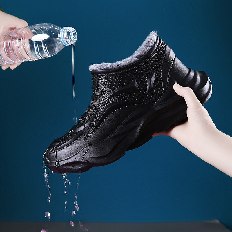 Waterproof men's winter boots, lined