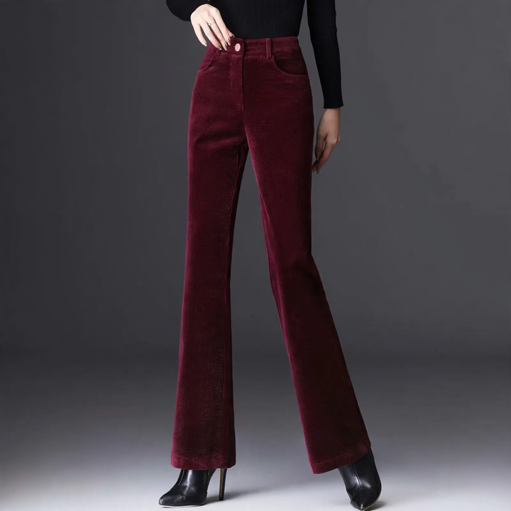 Women's corduroy pants, slightly flared