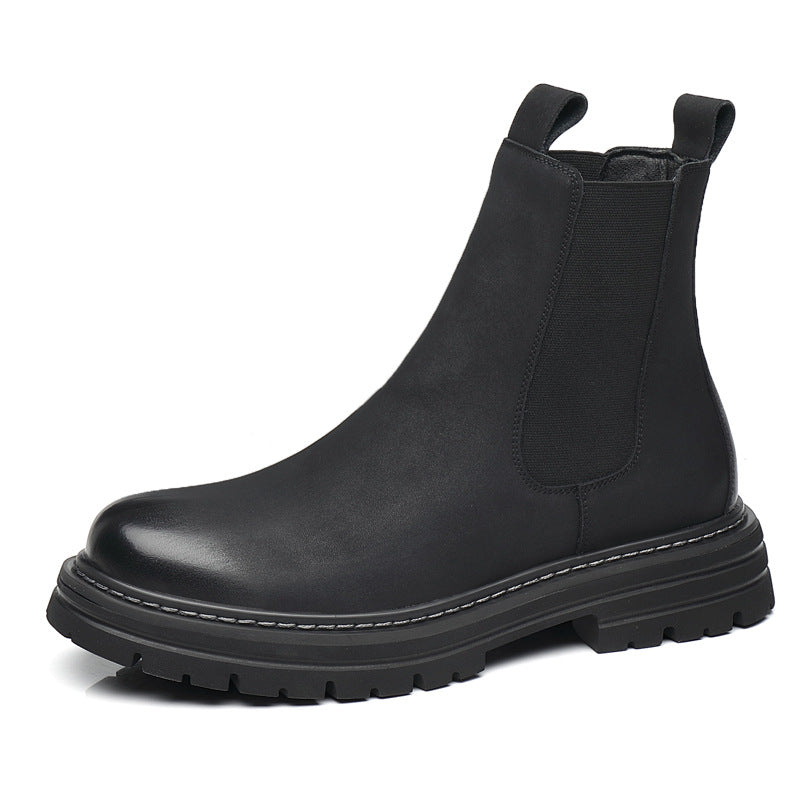 Men's Chelsea boots, lined, non-slip, synthetic leather