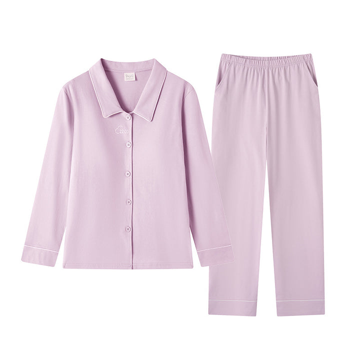 Pair-Pajama-Set, cotton knit, with breast padding