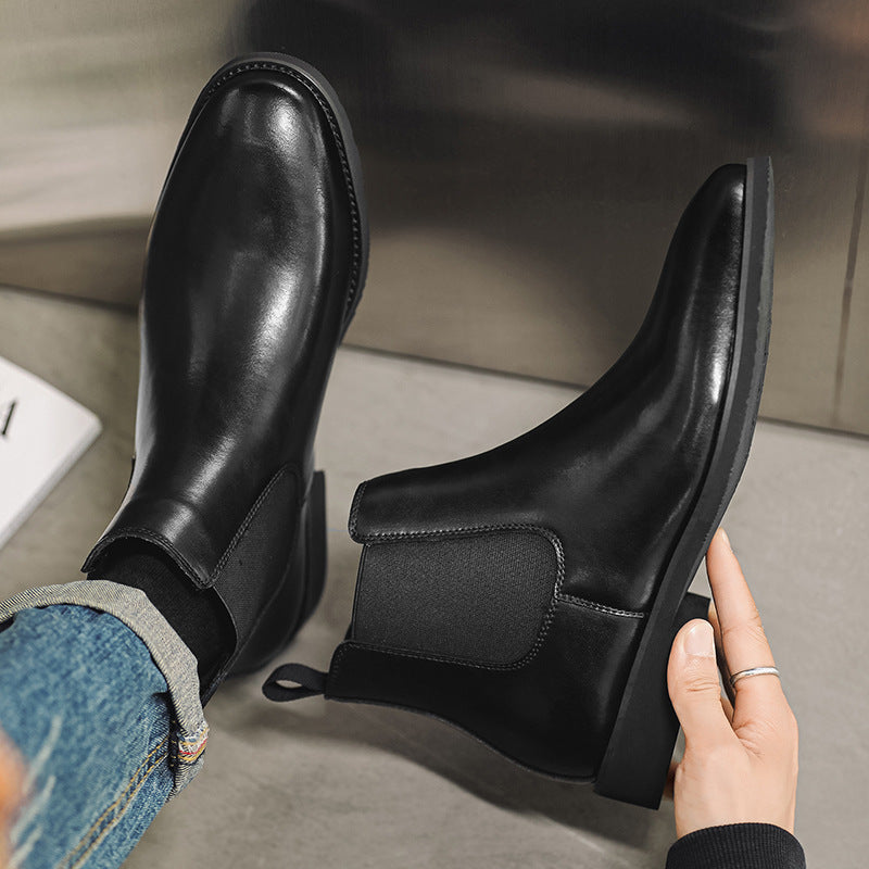 Men's Chelsea Boots, Vintage Style, Block Heel
