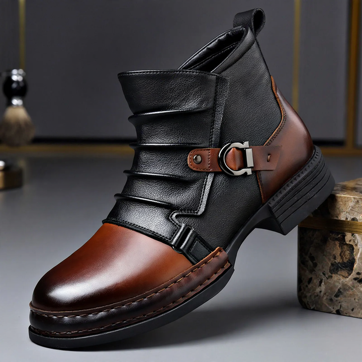 Men's Chelsea-style ankle boots with side zipper