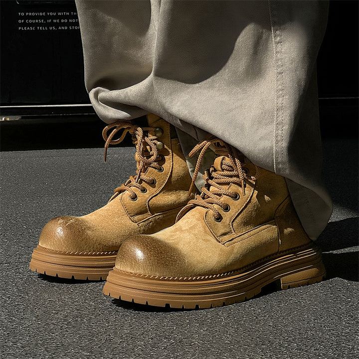 Men's boots in British style, leather