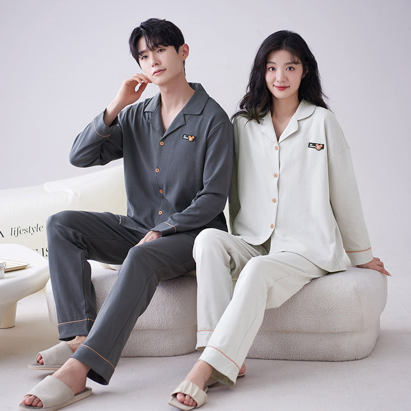 Partner pajamas made of 100% cotton, long-sleeved