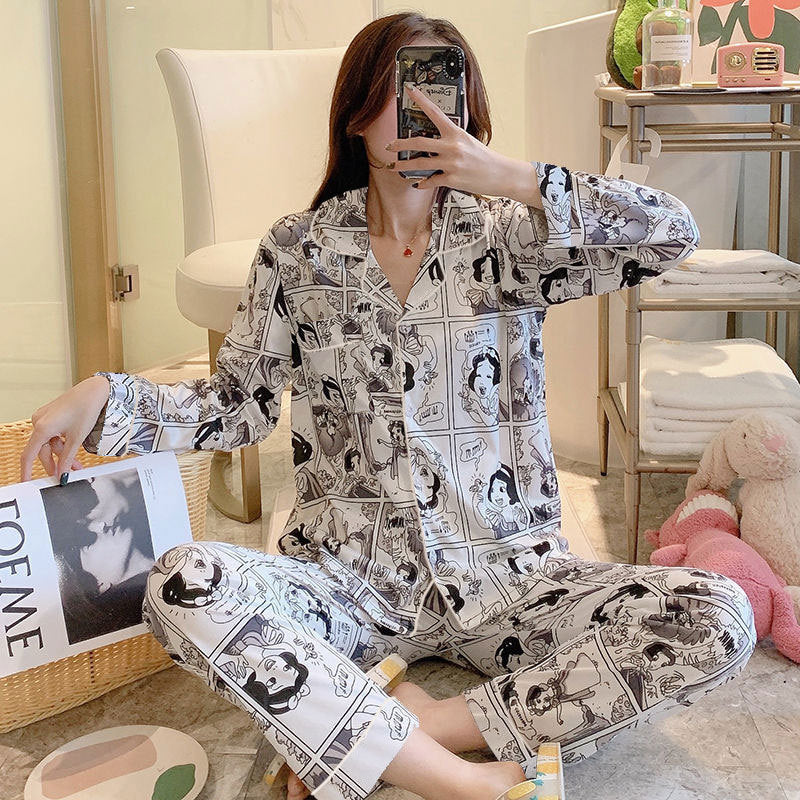 Women’s Pajama Set, Long Sleeve, Heart Pattern, Leisure Style