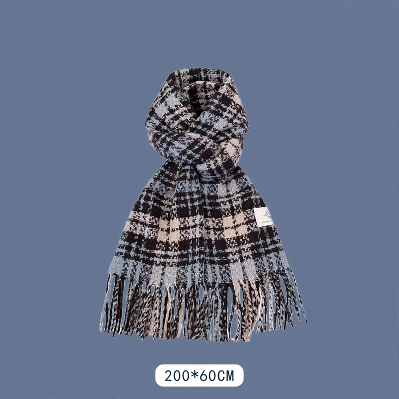 Fashionable scarf in small blue, various designs