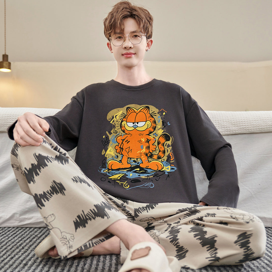 Men's Pajama Set, Cotton, Long Sleeve, Plus Size