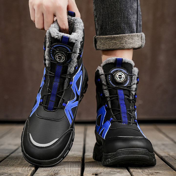 Robust men's winter boots with warm lining