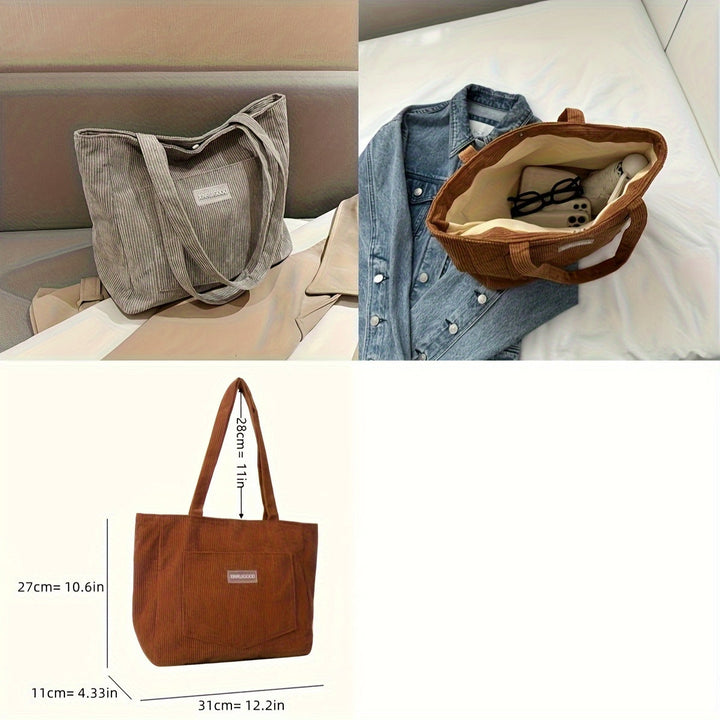 Lune London | Elegant Women's Bag Made Of High-Quality Cord Fabric Vegan Leather