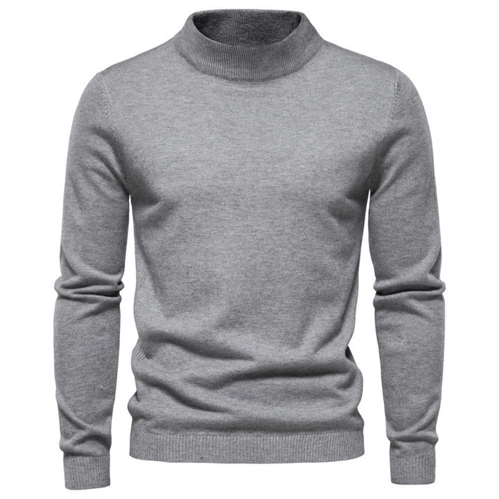Men's turtleneck sweater, knitted, solid color