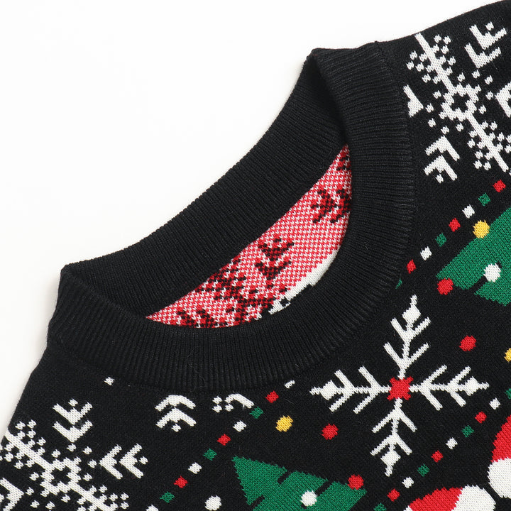 Festive Jacquard Knit Sweater
