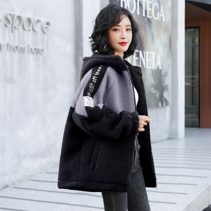 Lamb fleece coat, padded, YQ8529