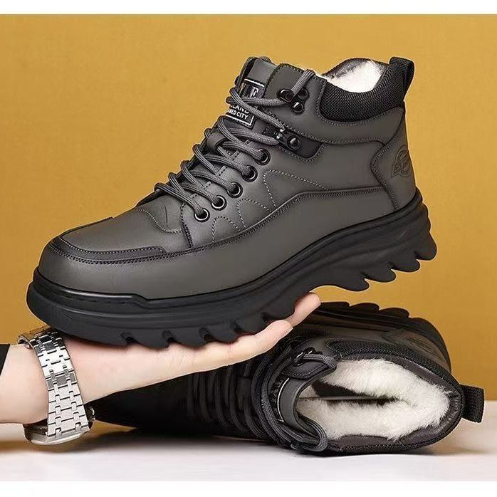 Padded men's winter boots, non-slip