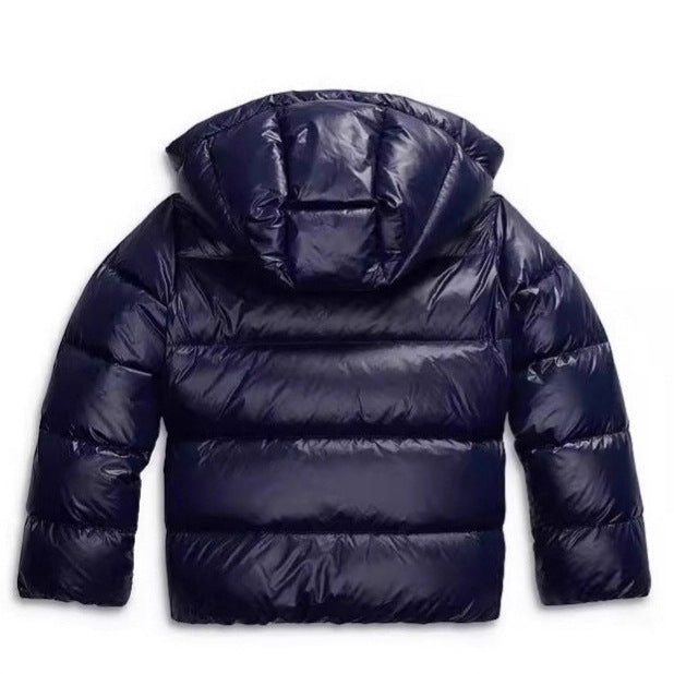 Padded women's hooded jacket in a modern style