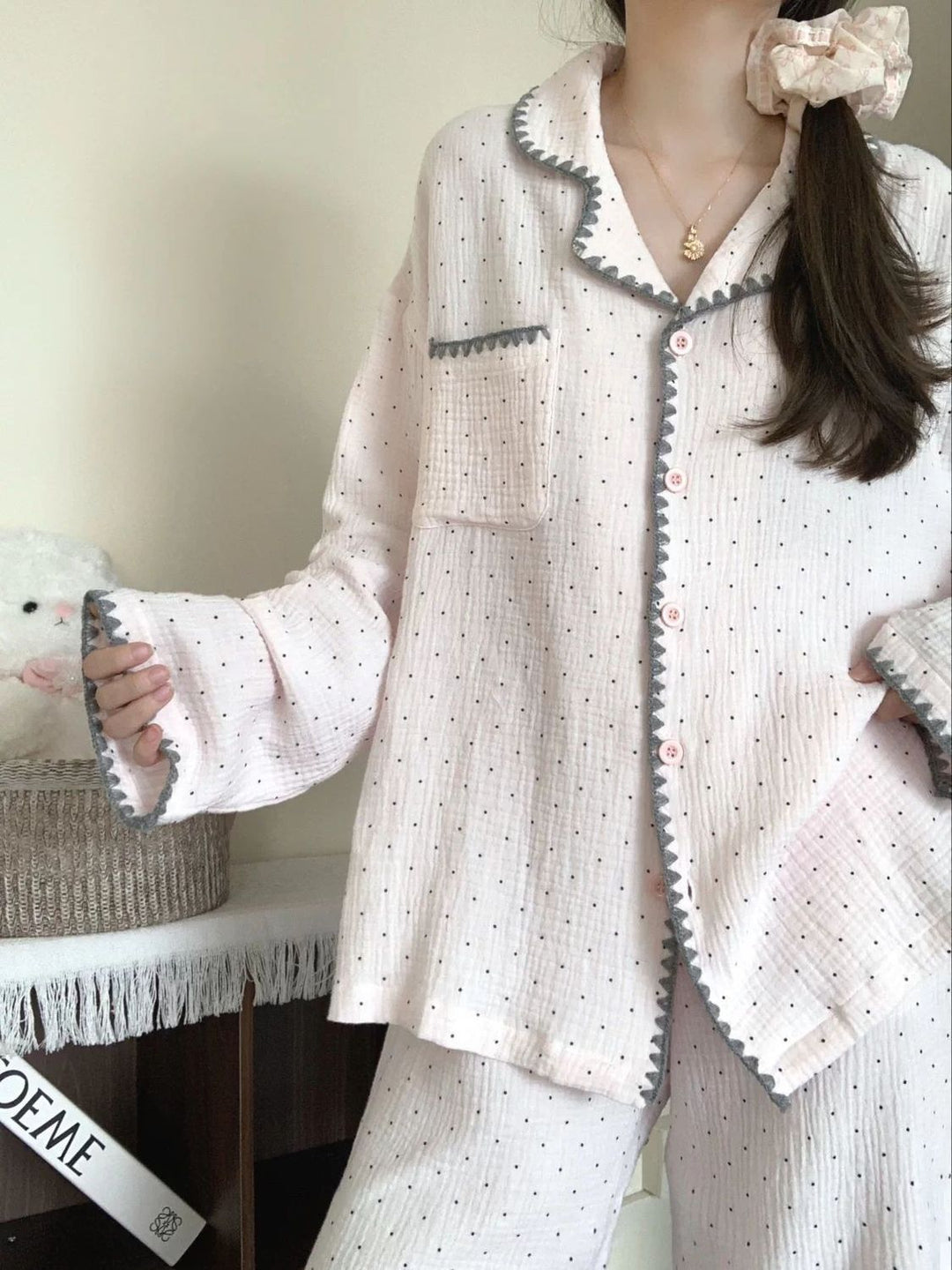 Women's Pajama Set, long-sleeved, for Spring and Autumn