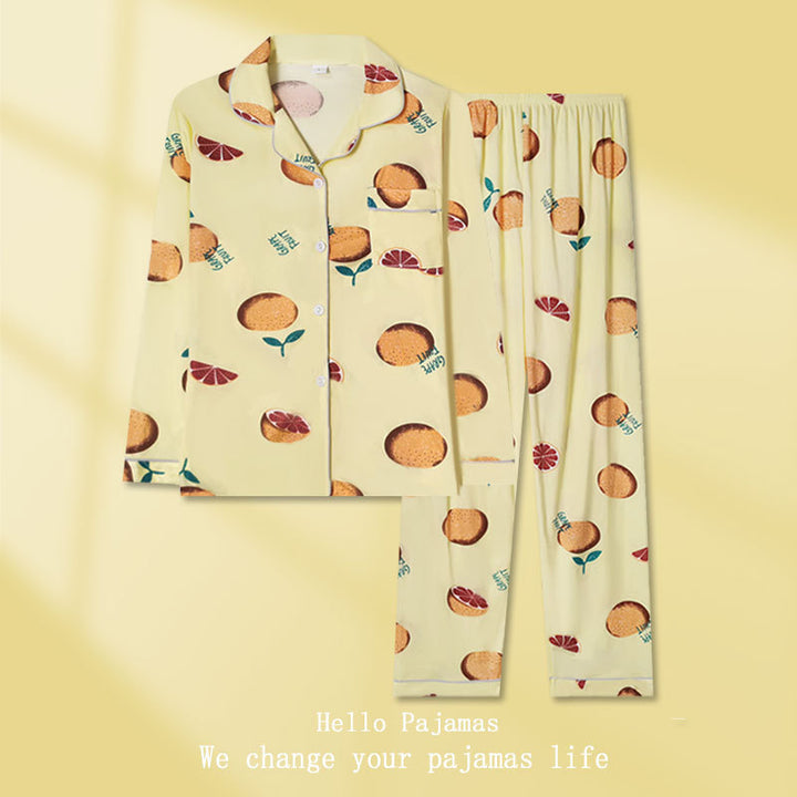 Women's pajamas, long, cartoon design
