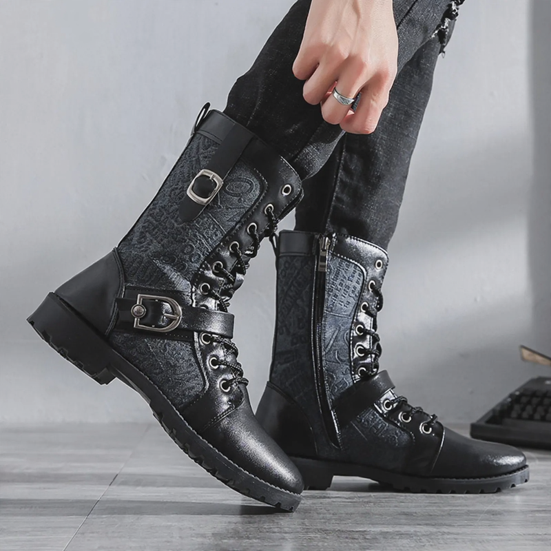 Men's ankle boots in British style, lined