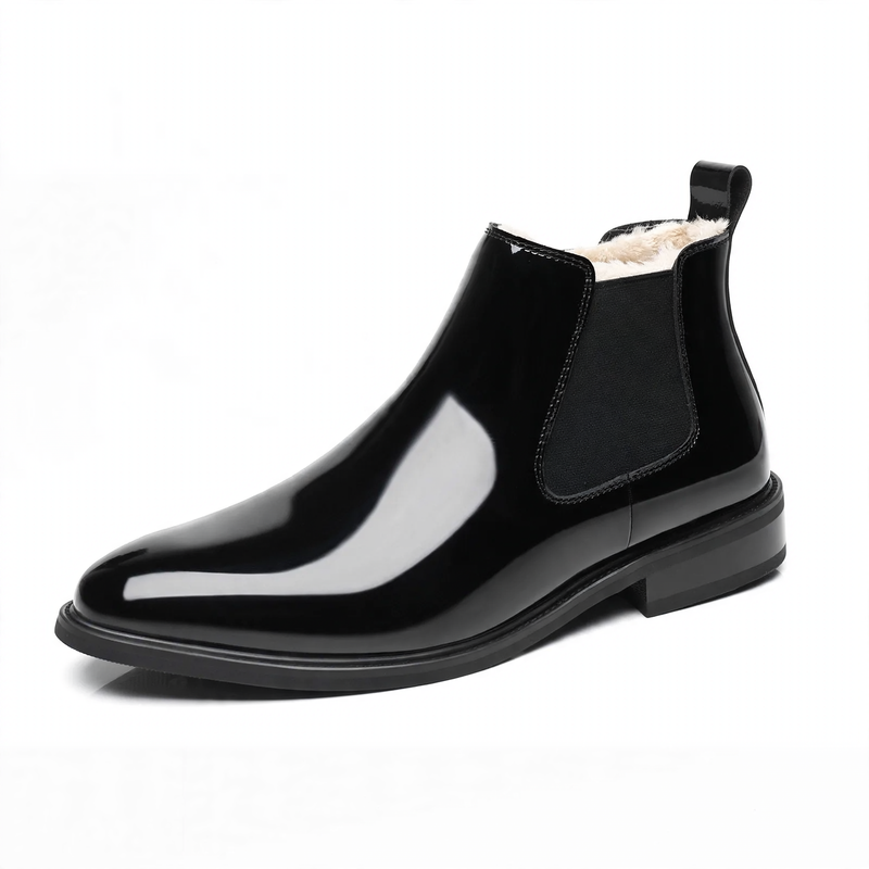 Men's leather Chelsea boots with optional elevation