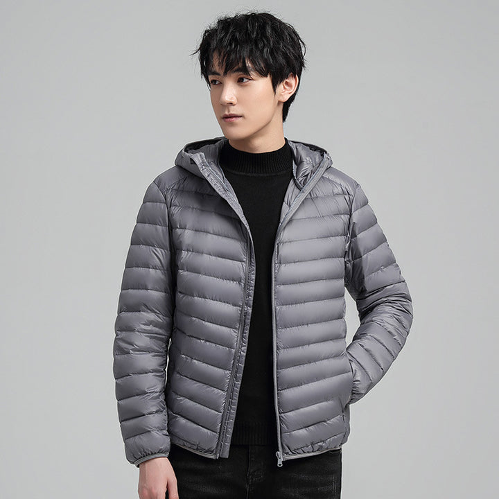 Men's Down Jacket, light, short, with duck down
